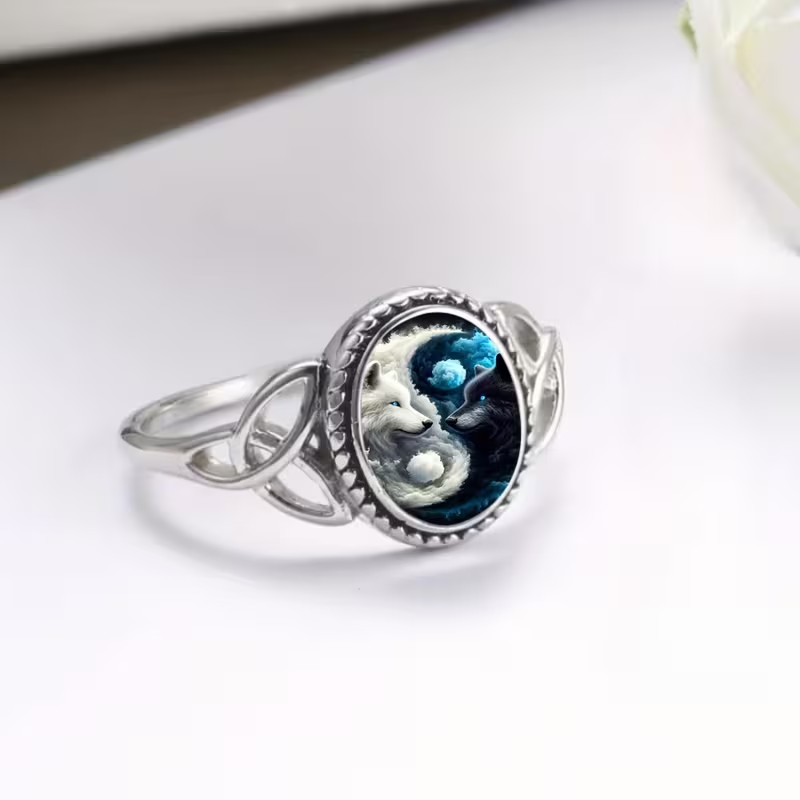 Wolf Seal Silver Ring