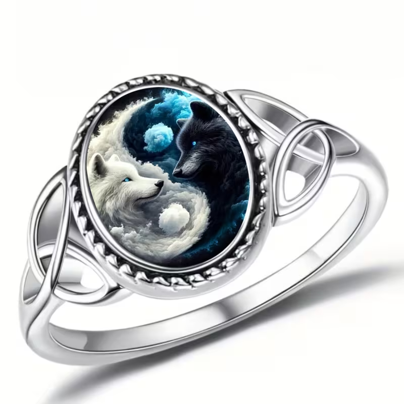 Wolf Seal Silver Ring