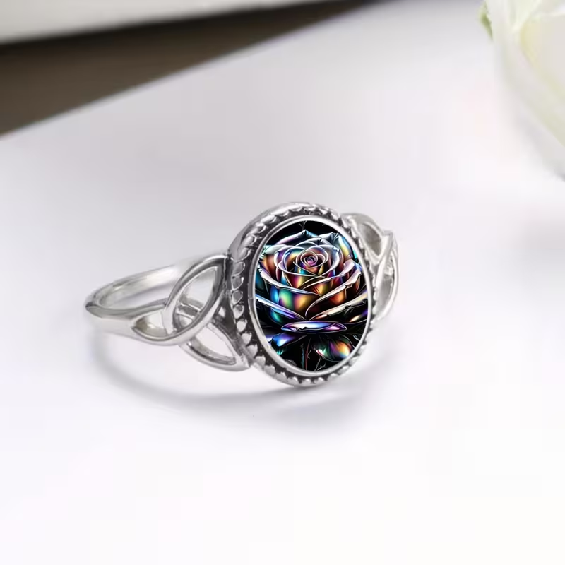 Lotus Seal Silver Ring