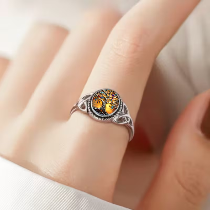 Colorful Tree of Life Ring