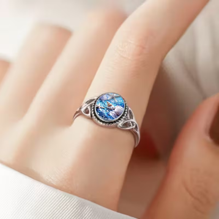 Ocean Life Seal Silver Ring