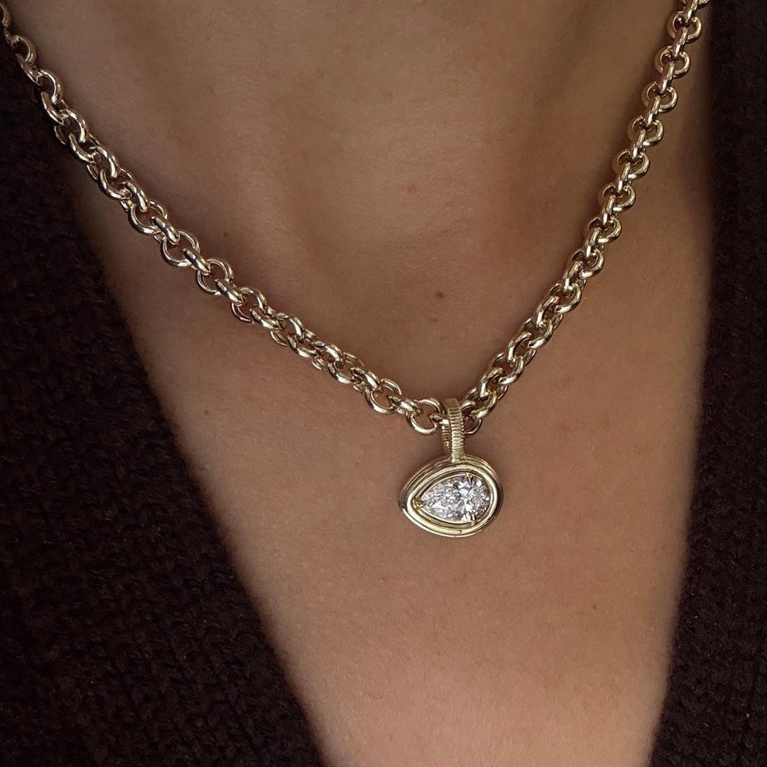 Colette Pendant Pear Diamond Necklace
