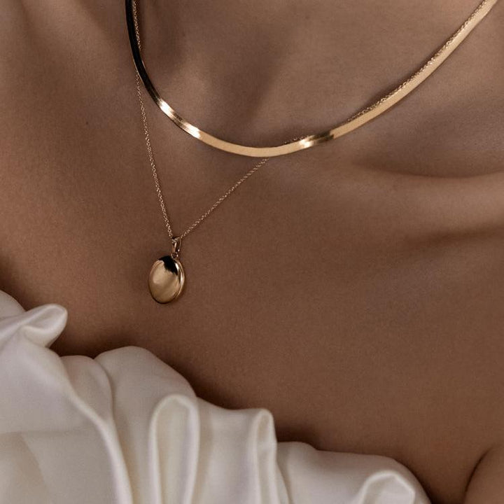 Carter Herringbone Chain Necklace